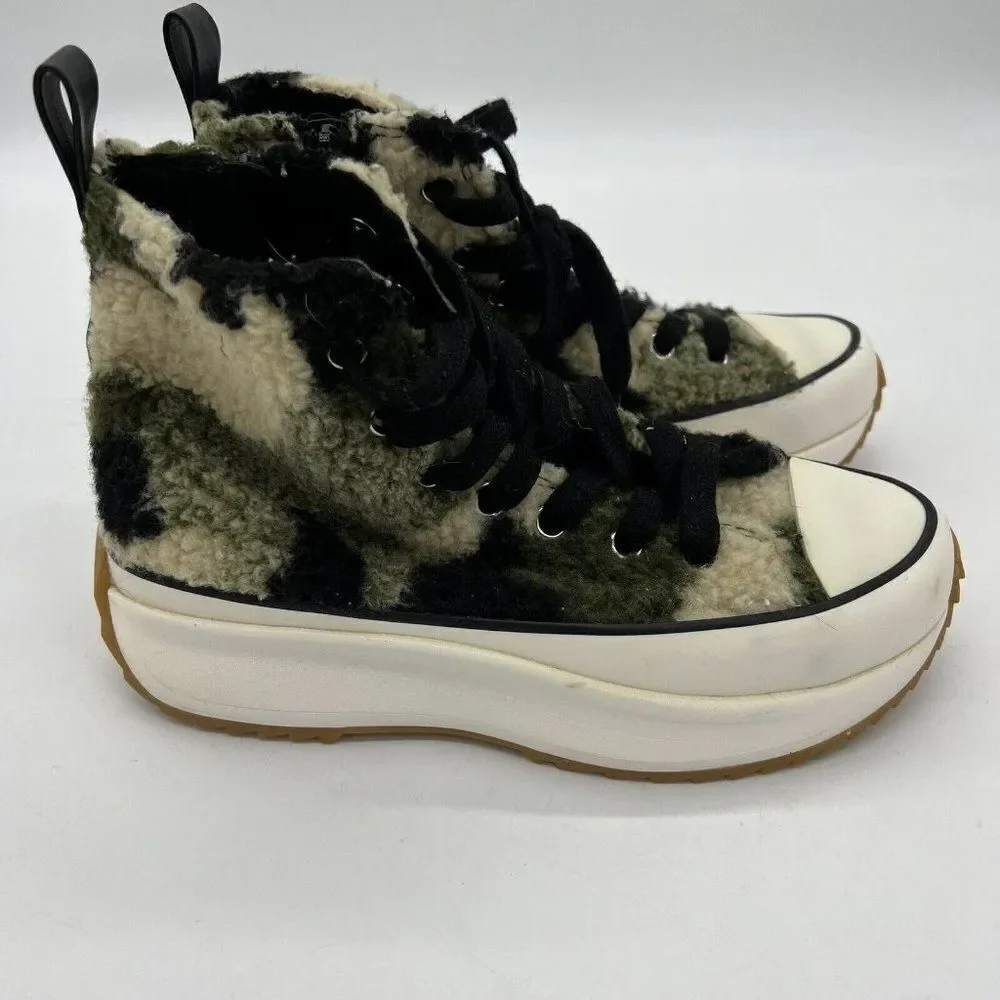 Steve Madden Shaft-F - Womens 7.5 Camouflage Platform Sneakers